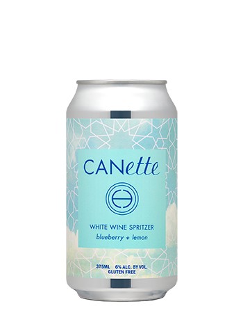 CANette Blueberry + Lemon White Wine Spritzer, 4-Pack